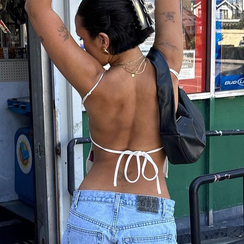 Summer Clothing Zara - Y2K Style Spicy Girl Sexy Backless