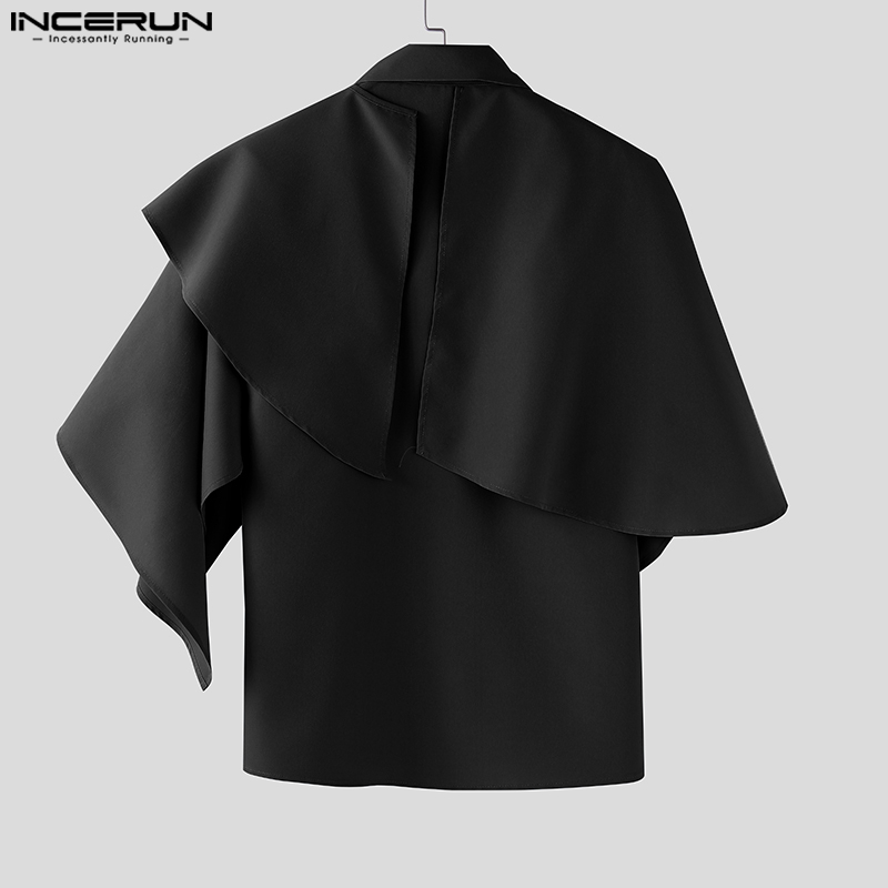 Summer Clothing Colors 2026 - INCERUN Men Irregular Shirt Solid Color