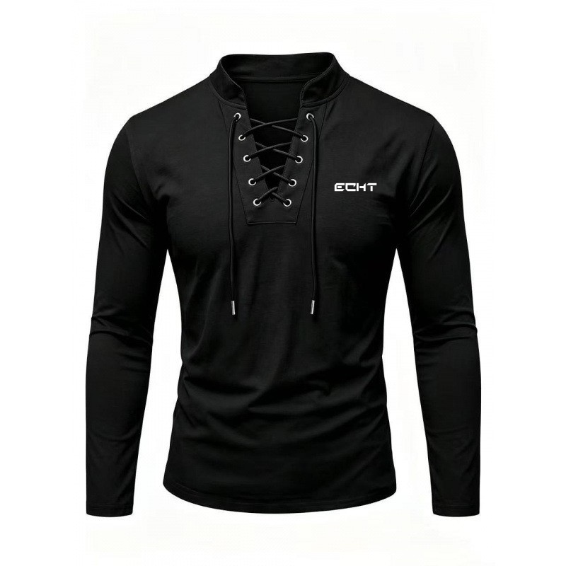 Tie Front Shirt - 2026 Cross-border Foreign Trade Autumn Men's