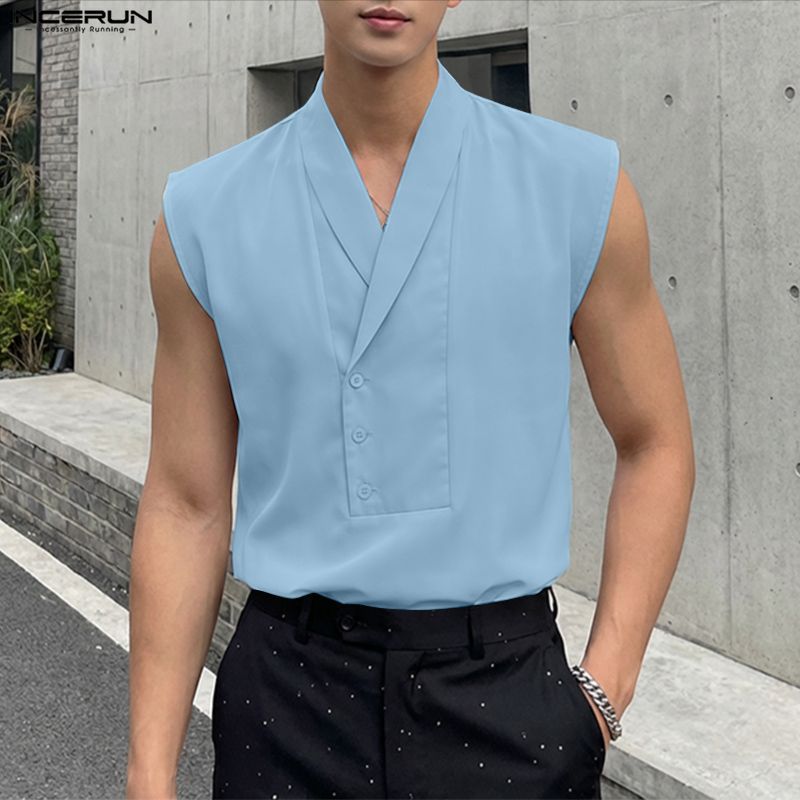 INCERUN Men Tank Tops Solid Co - огляд і ціна Summer Clothing Colors 2026