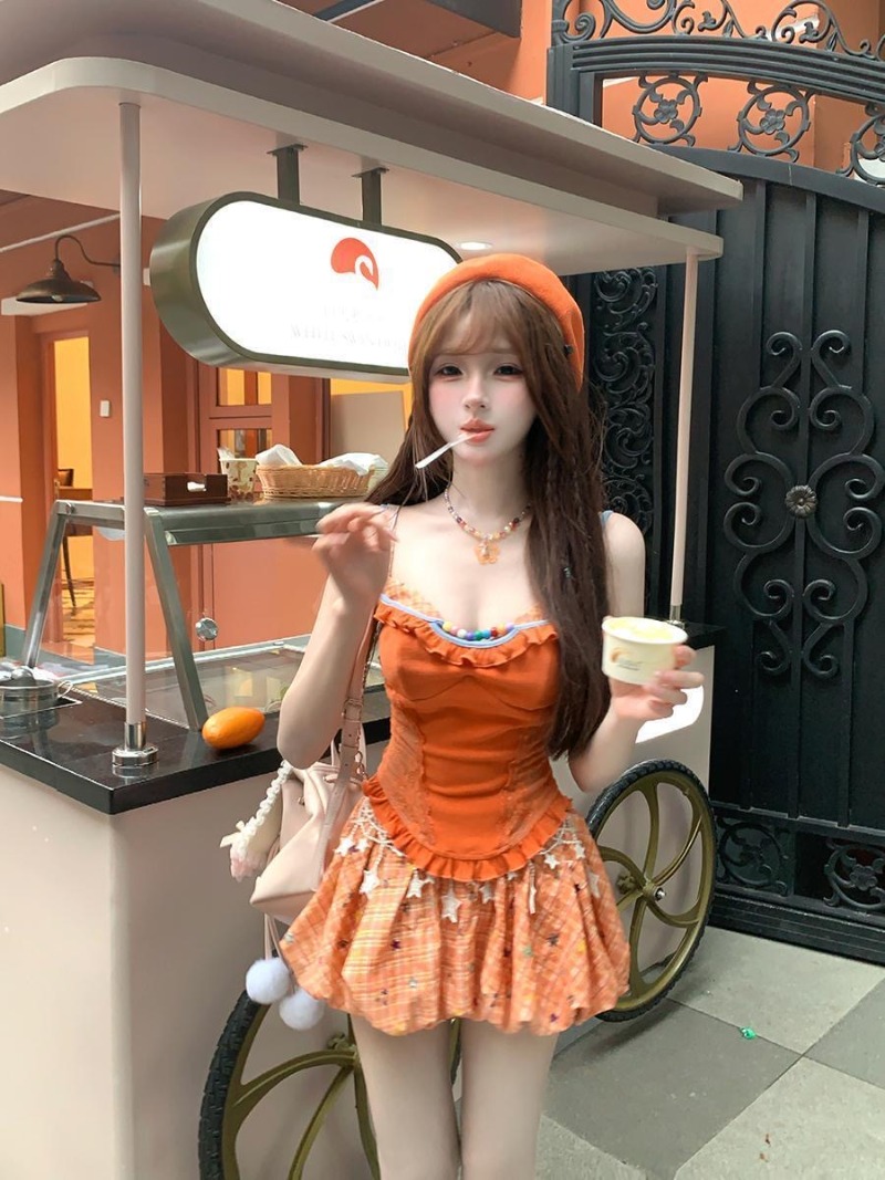 Summer New Orange Dopamine Swe - огляд і ціна Summer Clothing Model