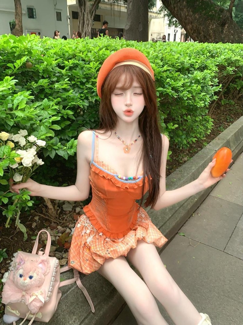 Summer New Orange Dopamine Swe - огляд і ціна Summer Clothing Model