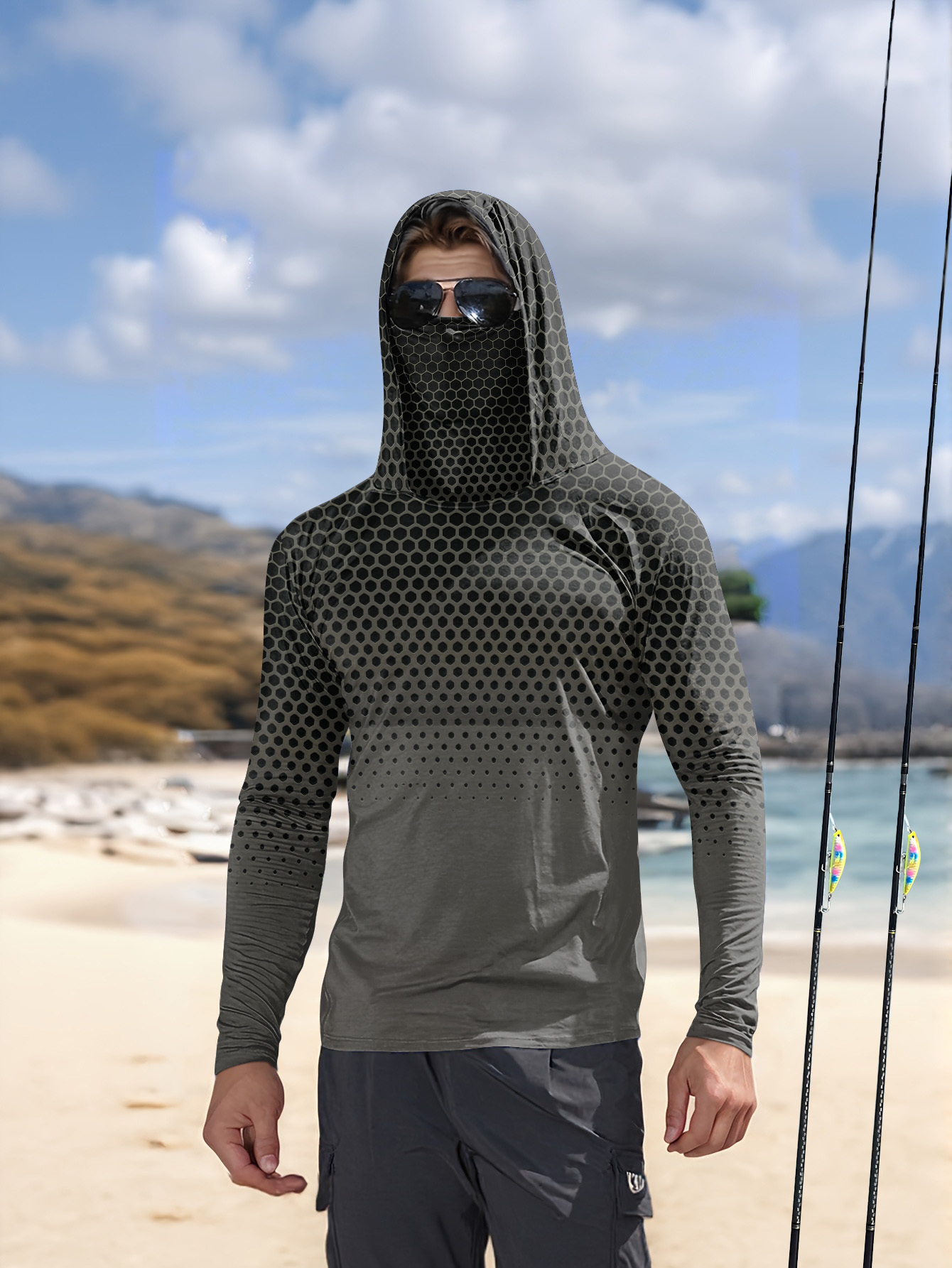 Men Summer UPF50+ Fishing Hood - огляд і ціна Summer Clothing Line