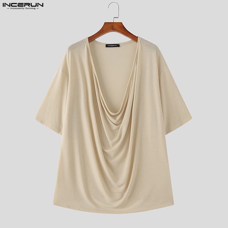 INCERUN Men T Shirt Solid Colo - огляд і ціна Summer Clothing Colors 2026