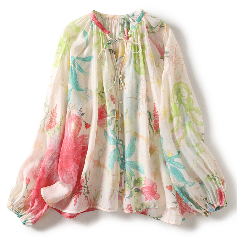 Holiday Beach Floral Boho Styl - огляд і ціна Tie Front Shirt