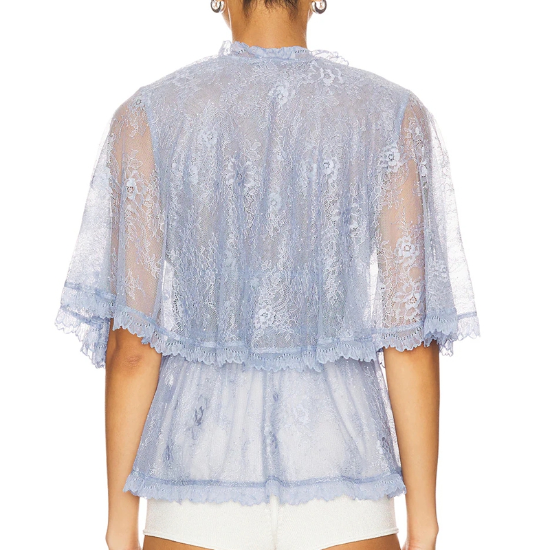 Women's Elegant Sheer Floral L - огляд і ціна Tie Front Shirt