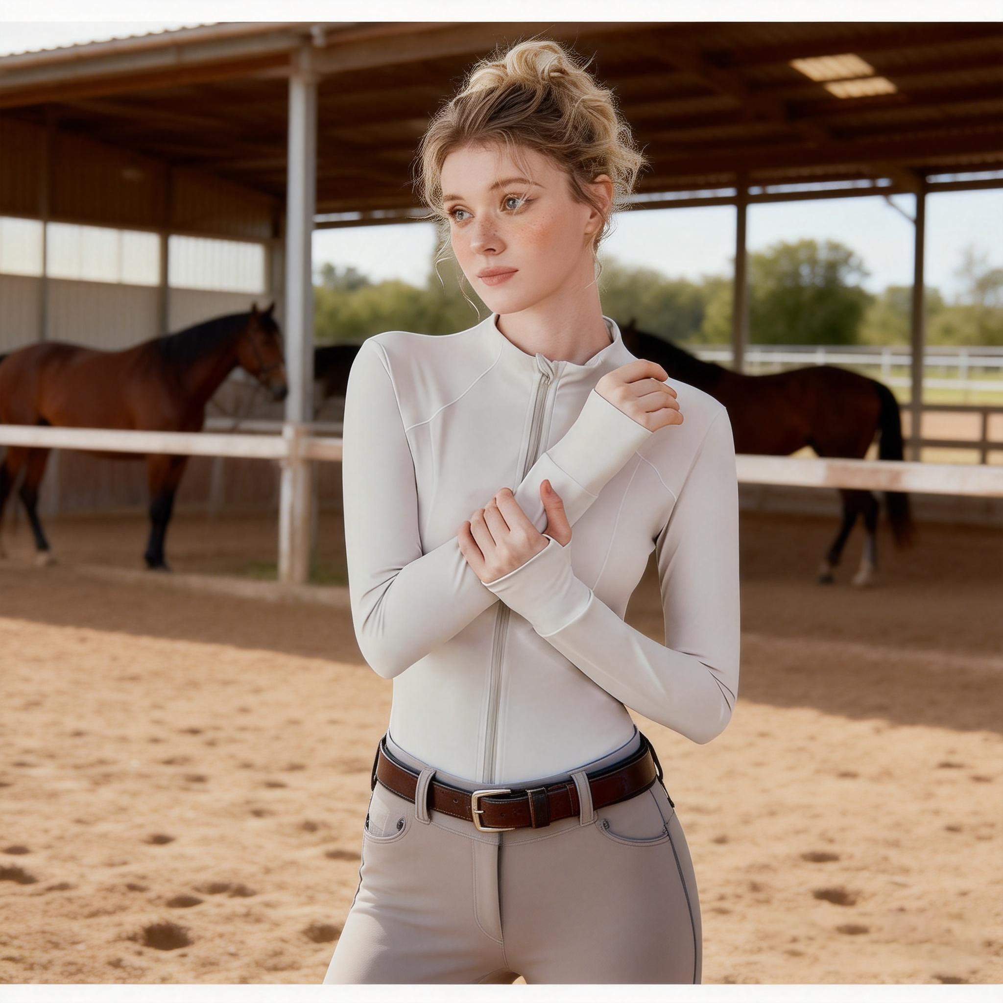 Equestrian Top Women's Long Sl - огляд і ціна Summer Equestrian Clothing