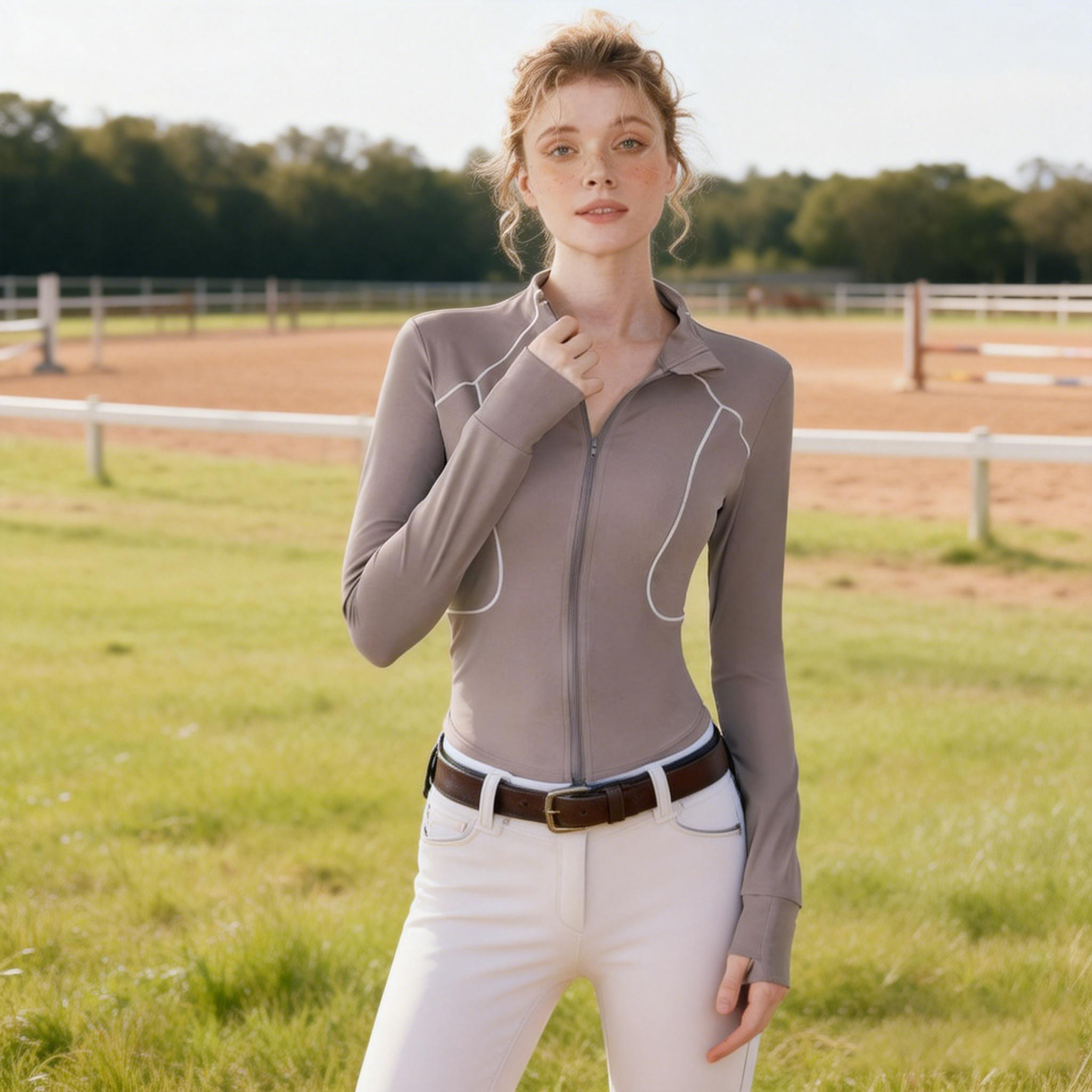 Equestrian Top Women's Long Sl - огляд і ціна Summer Equestrian Clothing