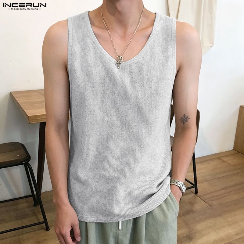 INCERUN Men's Tank Tops Solid  - огляд і ціна Summer Clothing Colors 2026