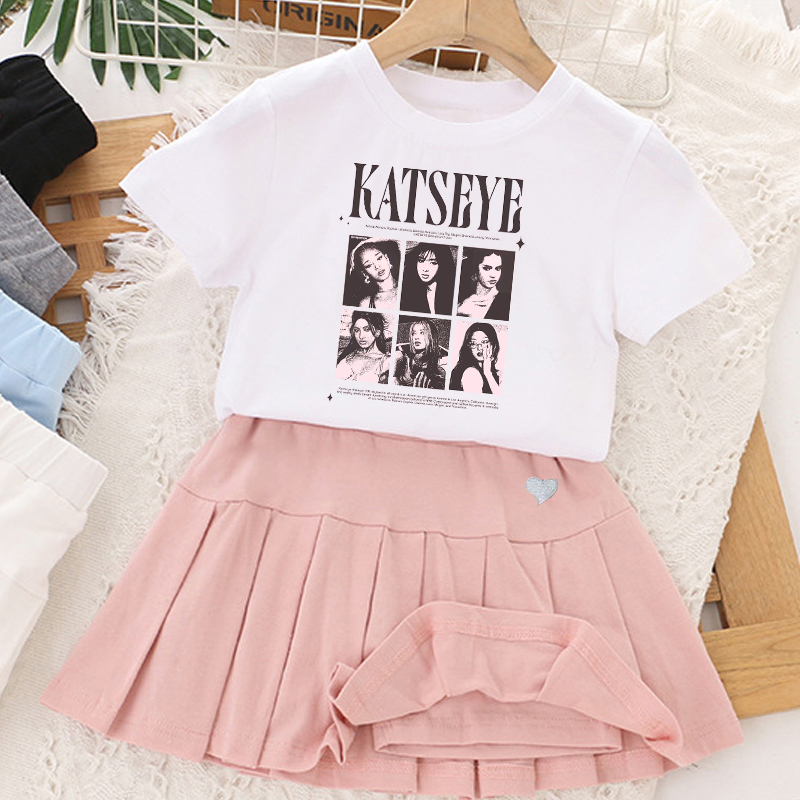 Kpop K-KATSEYE T-shirt+short S - огляд і ціна Summer Clothing Gifts