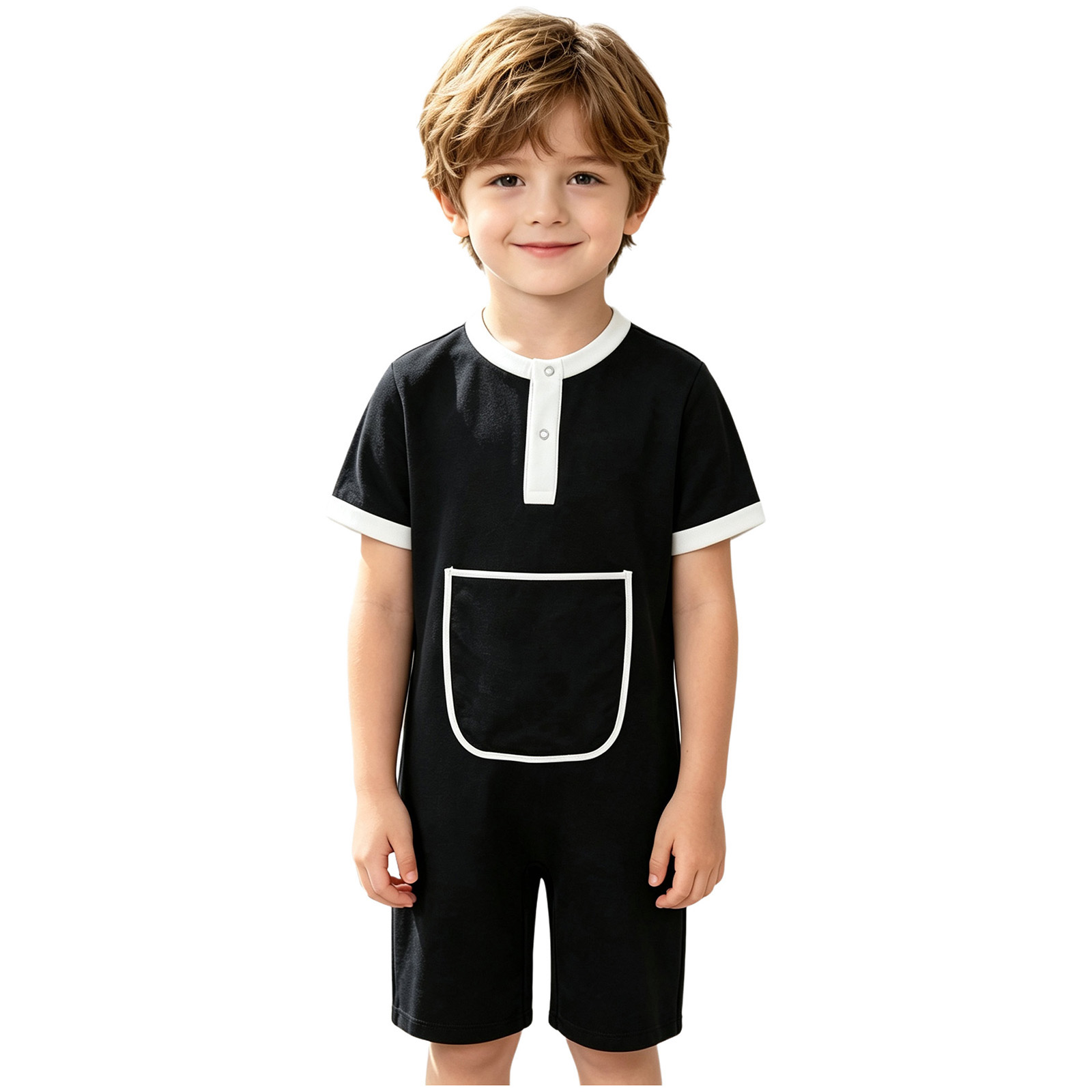 Kids Boys Girls Press Buttons  - огляд і ціна Summer Clothing Boys