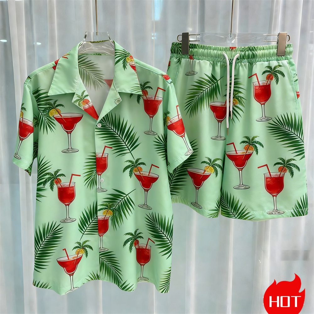 Summer Men's Shirt Sets Plants - огляд і ціна Summer Clothing Patterns
