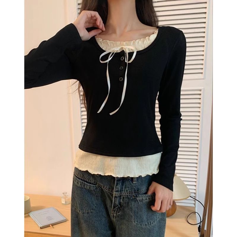 Autumn Kawaii Sweet Y2k Crop T - огляд і ціна Crop Blouse Linen