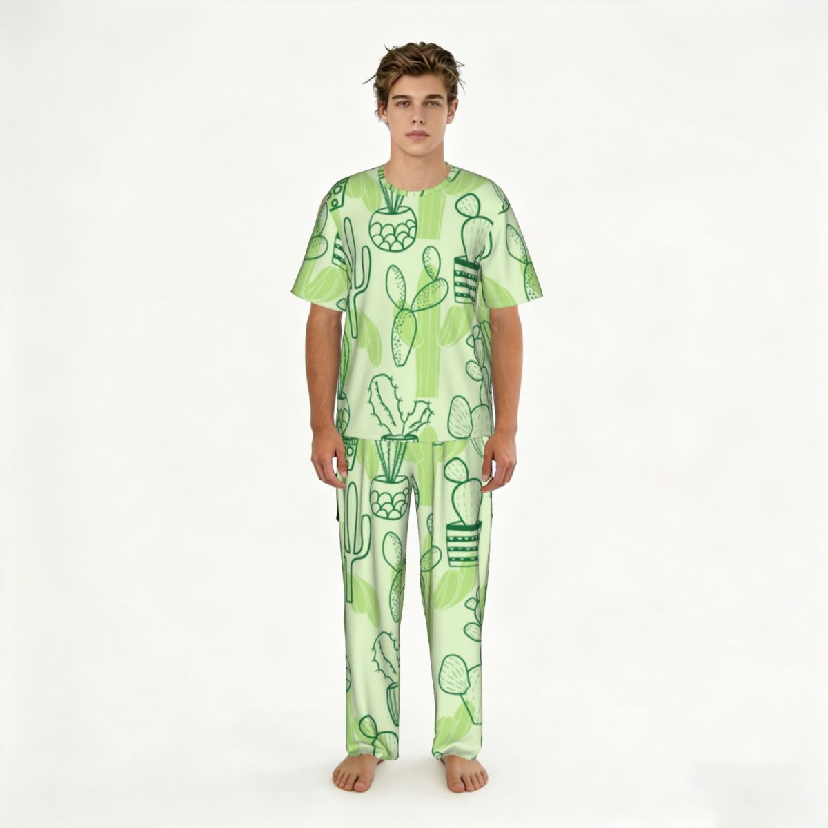 Men Pajamas Suit Short Sleeved - огляд і ціна Summer Clothing Patterns