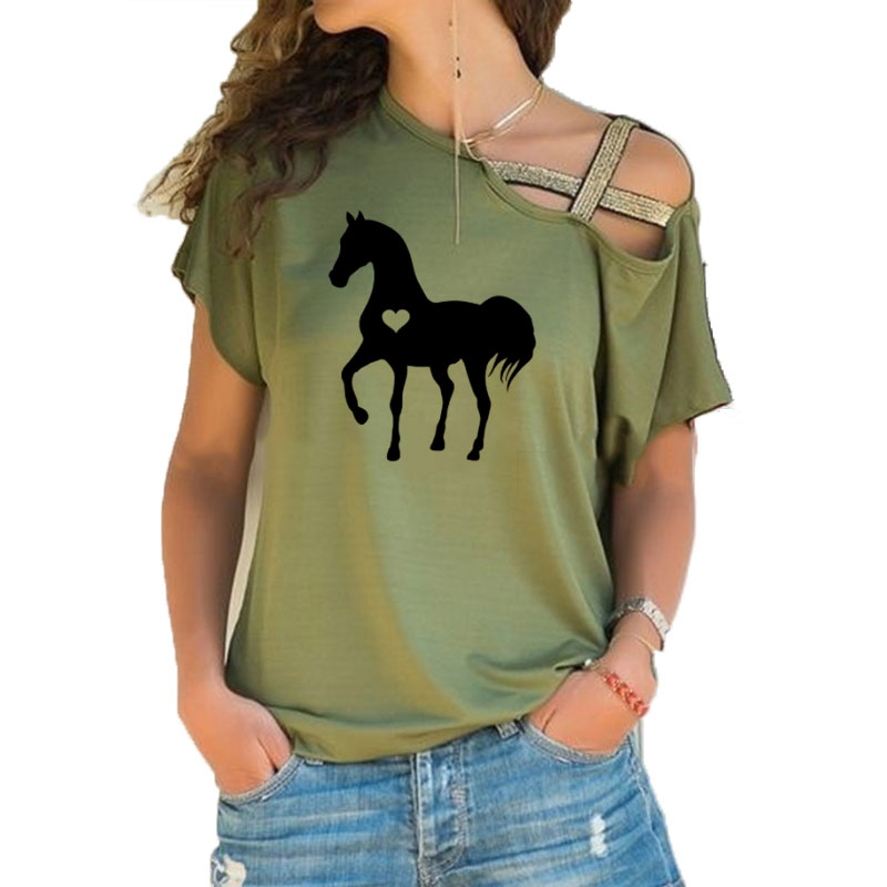 Summer New Heart horse tshirt  - огляд і ціна Summer Equestrian Clothing