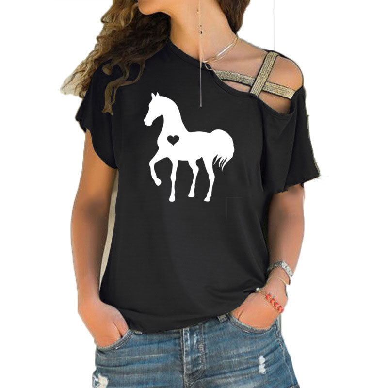 Summer New Heart horse tshirt  - огляд і ціна Summer Equestrian Clothing