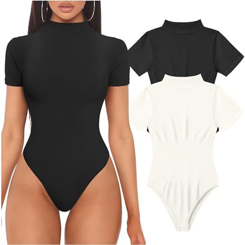 Short Sleeve Turtleneck Bodysu - огляд і ціна Summer Clothing Model