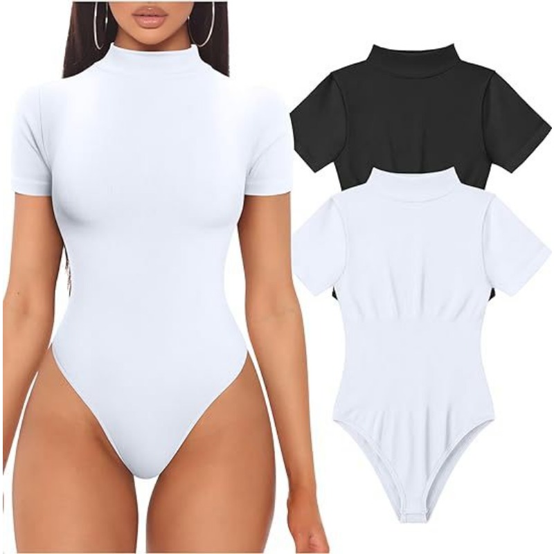 Short Sleeve Turtleneck Bodysu - огляд і ціна Summer Clothing Model