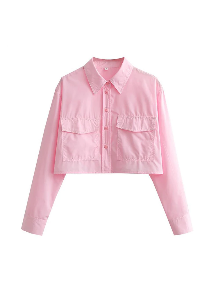 Women Fashion With Pockets Loo - огляд і ціна Crop Blouse Linen