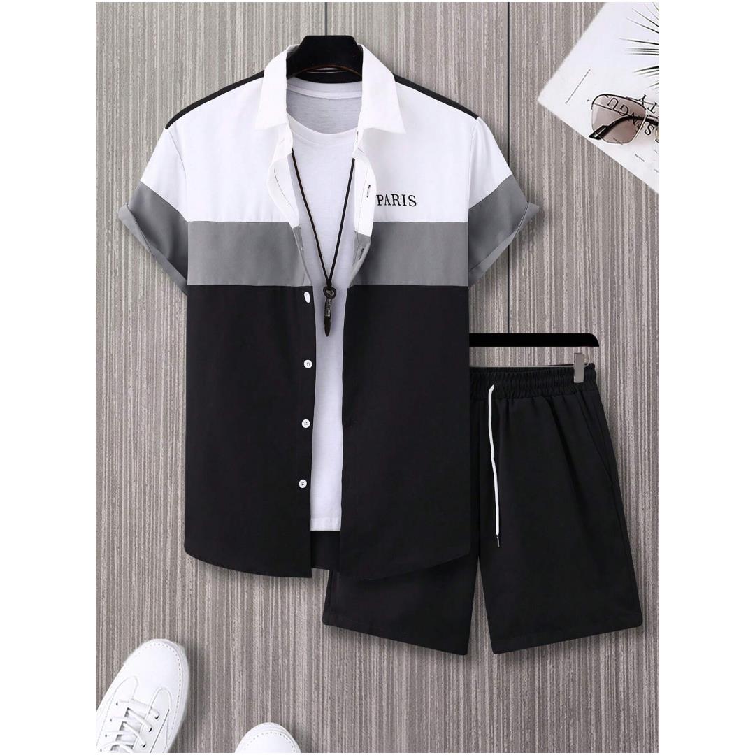 Men's Fashion Suit Blue And Wh - огляд і ціна Summer Clothing Beach