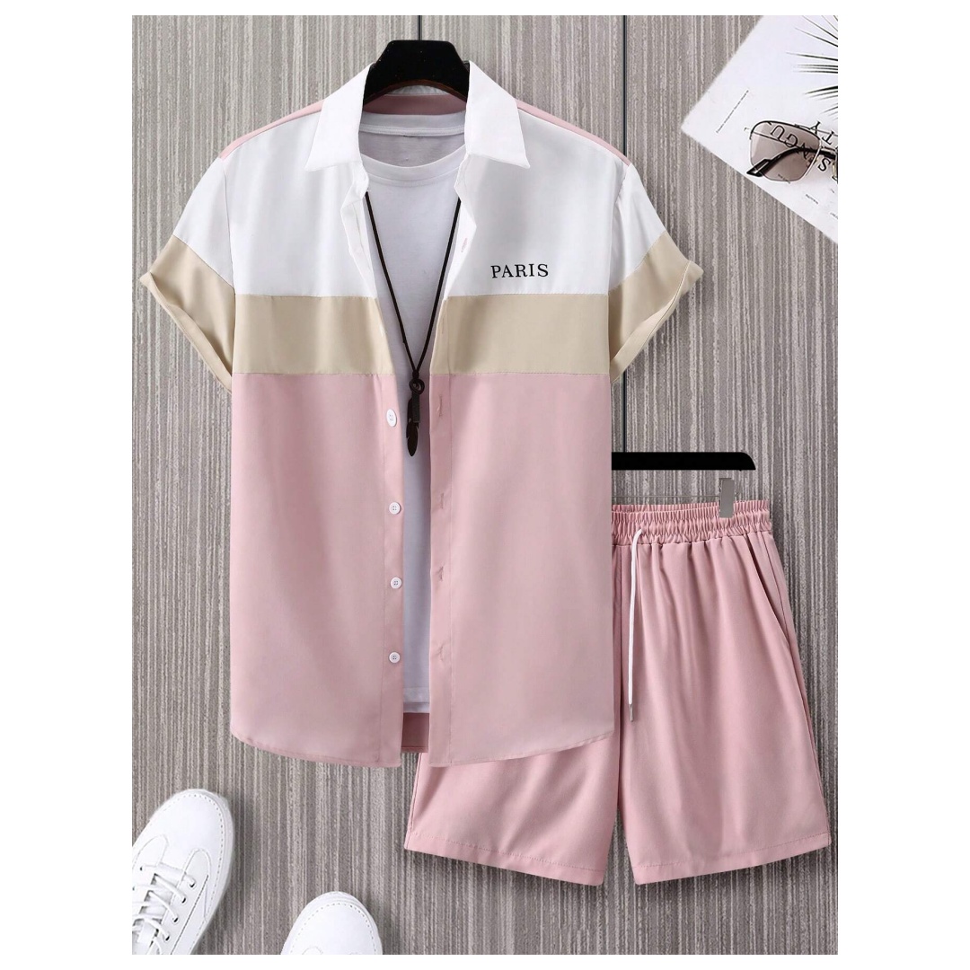Men's Fashion Suit Blue And Wh - огляд і ціна Summer Clothing Beach