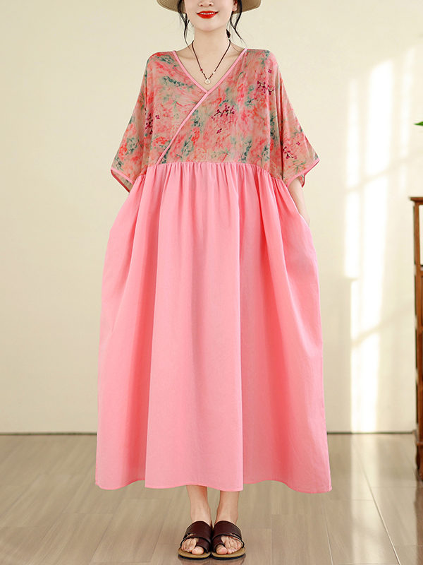 Retro Style Cotton Linen V-Nec - огляд і ціна Summer Clothing New Look